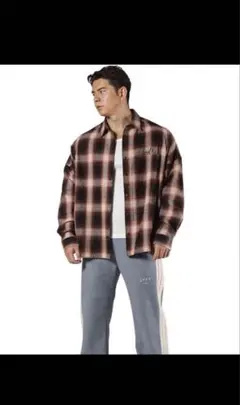 LYFT チェックオーバーサイズシャツ