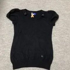BURBERRY BLUE LABEL 半袖ニット 38 ブラック