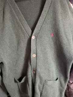 ラルフローレン　カーディガン　LL グリーン