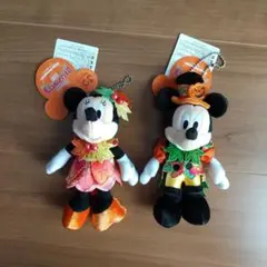 【値下】ディズニーハロウィン 2013 ぬいぐるみバッチ ミキミニセット