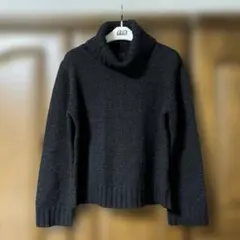 MK MICHEL KLEIN ブラック ラメ入り タートルネック 44