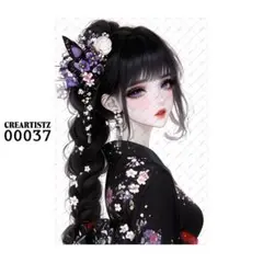 00037 ガール ペーパー/ステッカー 4枚 CREARTISTZ