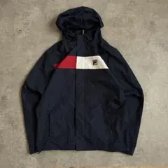 FILA フーディー フルジップ 比翼フロント ナイロンジャケット アメカジ