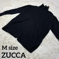 ズッカ　ZUCCA タートルネック ニットセーター 長袖黒　毛100%