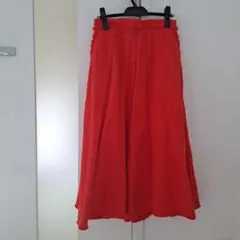 レッド ロングスカート