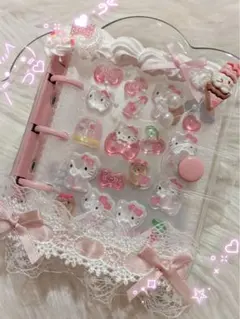 【地雷系♡量産型】ピンク×スイーツ×ホイップデコ シール帳 リボン