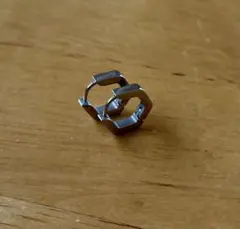 【CENE】HEXAGON HOOP PIERCE（シルバー）