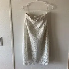 UNIQLO ホワイト レース タイトスカート M