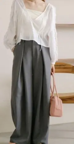 ゴム ガウチョパンツ