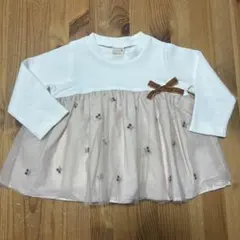 petit main チュールレース付きチュニック　80cm