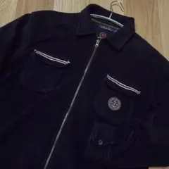 90s old トミーヒルフィガー フリースジャケット ブルゾン エンブレム刺繍