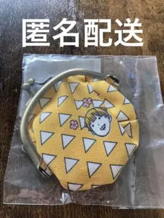 【専用】鬼滅の刃　ちりめんがまぐち　缶バッジ＆特製ホルダー　我妻善逸