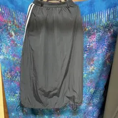 シャカシャカロングスカート グレー