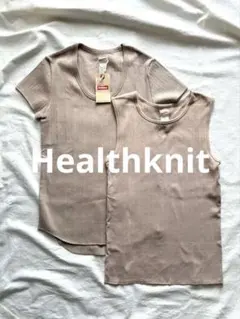 日本製 Healthknit ヘルスニット Tシャツ ノースリーブ 2点セットのサムネイル