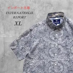 【アメリカ古着】90s 半袖シャツ ボタンダウン 渦巻きのサムネイル