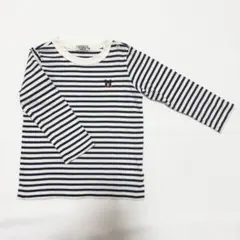 ダブルビー 長袖Tシャツ 90cm ボーダー ネイビー ロンT ミキハウスのサムネイル