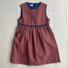 ファミリアチェック　 ノースリーブジャンバースカート