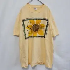 ★アンビル 半袖クルーネック Tシャツ　ひまわり L 黄 綿 コットン　春夏のサムネイル