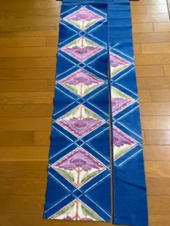 ハンドメイド のれん グレー 和柄 約69✖️61㌢ 着物生地 ナイロン系