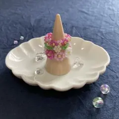 ハンドメイド ビーズリング 3点セット＊