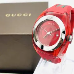 新品ベルト　美品✨　グッチ　137.1シンク ユニセックス　時計　シェリーライン 新品ベルト✨ GUCCI 137.1シンク ユニセックス 腕時計 シェリー