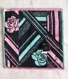 新品 LANVIN バラ柄タオルハンカチ