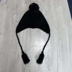 niko and... ニット帽 ポンポン付き ブラック