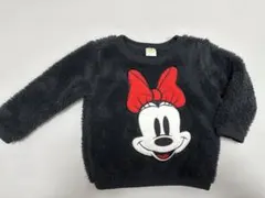 ディズニー　ミニーマウス フリース トレーナー 黒 サイズ80