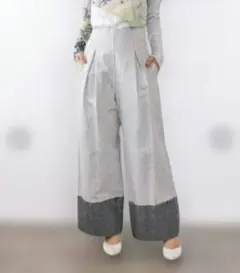 24SS 極美品✨ADORE アドーア レノクロスラッフルパンツ グレー 36