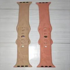 ✨即購入OK✨ Apple Watchバンド フラワー柄 2本セット