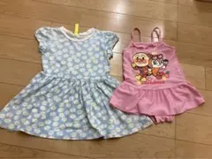 花柄ワンピースとアンパンマン水着（90センチ）