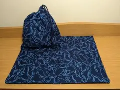 男の子　恐竜柄　給食セット【ランチョンマット/コップ袋】