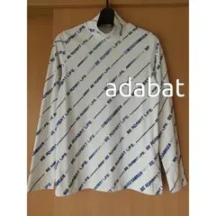 adabat★総ロゴ長袖モックネックプルオーバーレディース女性ゴルフ