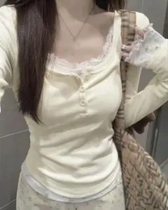 SHEIN 小花柄 ボタンダウン tシャツ アプリコット 257639884