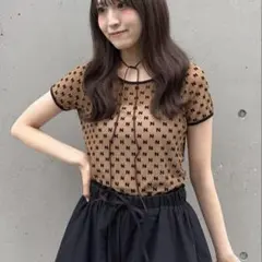 【mline】新品✨シアーチュール半袖カットソー　mystic 半袖Tシャツのサムネイル