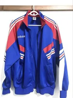 adidas ジャージ 青/赤/白 3本ライン