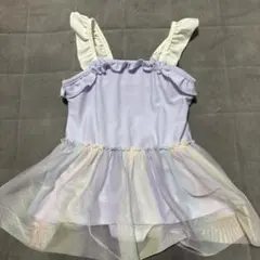 薄紫色 フリル付き水着 120センチ