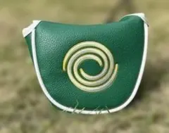 ODYSSEY パター用ヘッドカバー 緑色 渦巻き刺繍