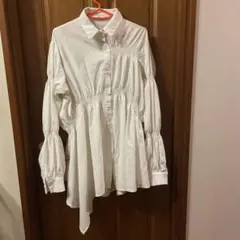 ホワイトシャーリングシャツ 長袖