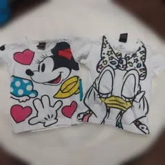 BABY DOLL ミニーマウス デイジー Tシャツ 90 2枚セット