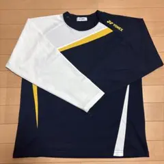 YONEX 長袖Tシャツ M ネイビー/ホワイト/イエロー