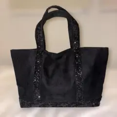 【美品】COCUE　コキュ　 スパンコール　トートバッグ　ブラック　キャンバスのサムネイル