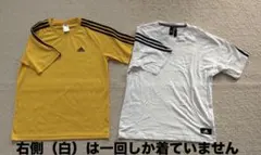♪お得♪アディダス２枚セット Tシャツ イエロー ホワイト Ｌサイズ