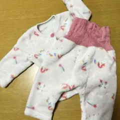 ベビー パジャマ 80cm ユニコーン もこもこ フリース 長袖 上下セット 冬