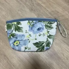 ローラアシュレイ 花柄 ポーチ 小型 青系 LAURA ASHLEYのサムネイル