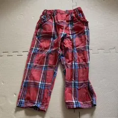 チェック柄 長ズボン 130cm
