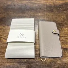 HUKURO 手帳型ケース グレージュ　ベージュ　iPhone16