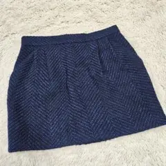 アダムエロペ/Adam et Rope ウール モヘヤ ミニスカート【S】のサムネイル