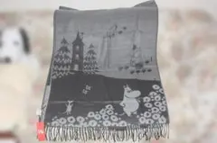 【未使用】ムーミン ストール 刺繍入 2021年秋冬モデル 完売品 グレー