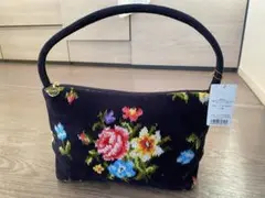 FEILER 花柄刺繍 ハンドバッグ